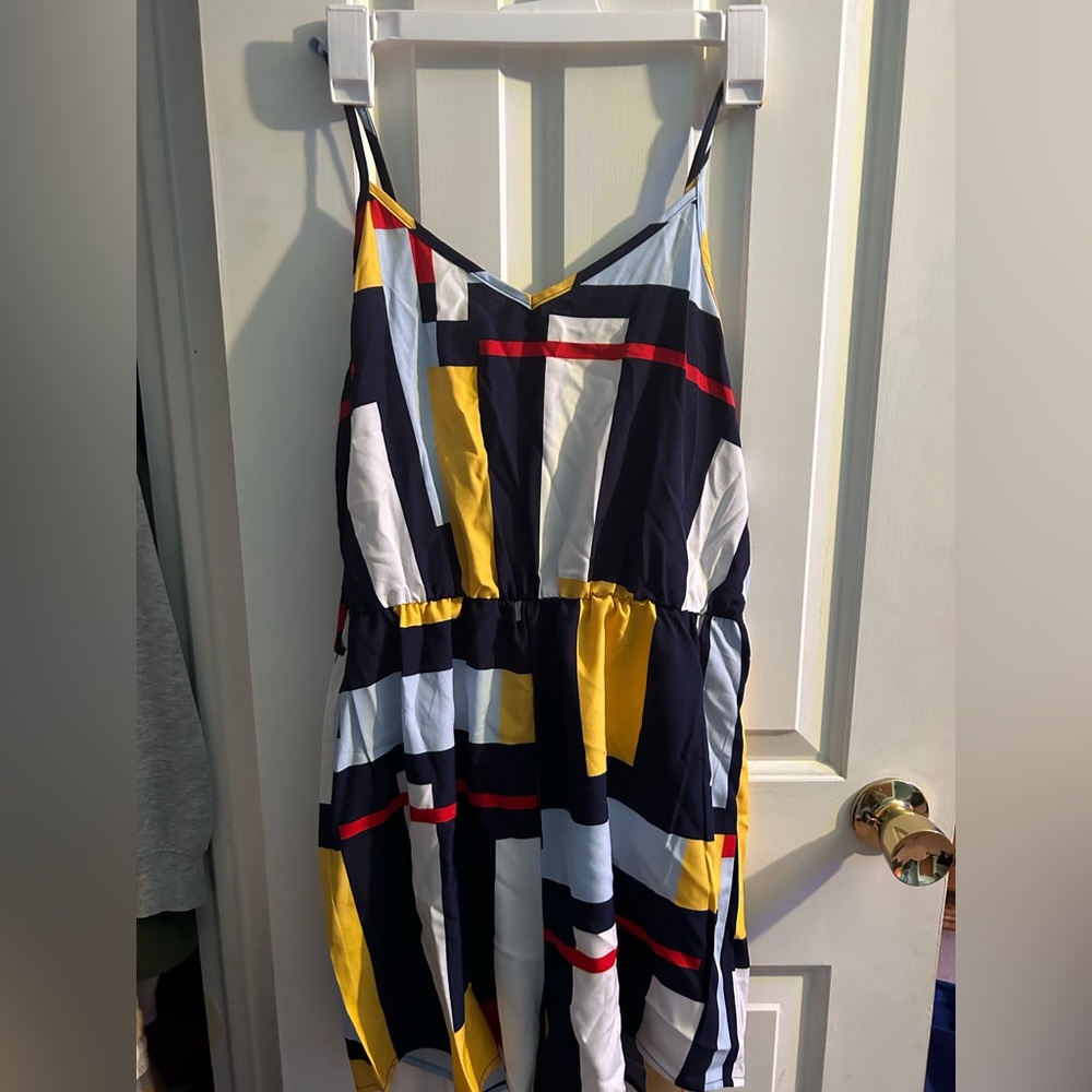 SHEIN color blocking Romper
